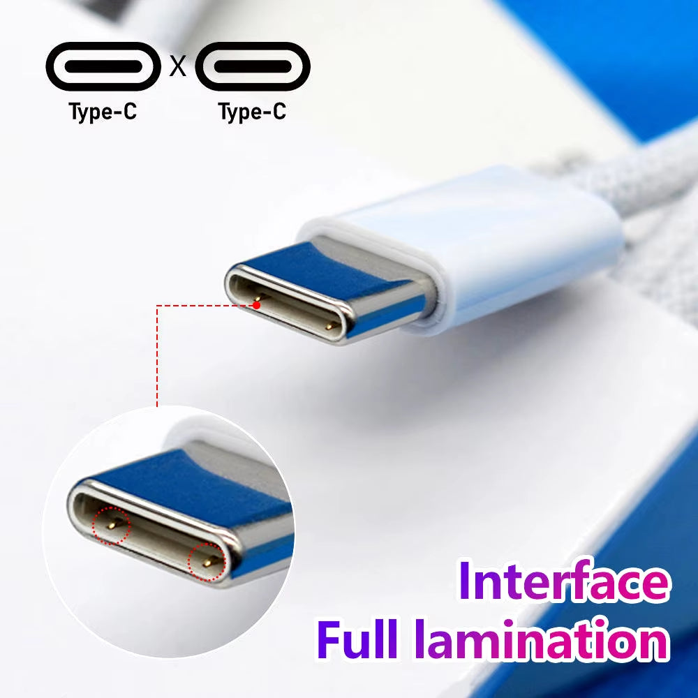 60W Fast Charging Data Cable with Packing Box Usb-C To Type-C Cable - YUYAO