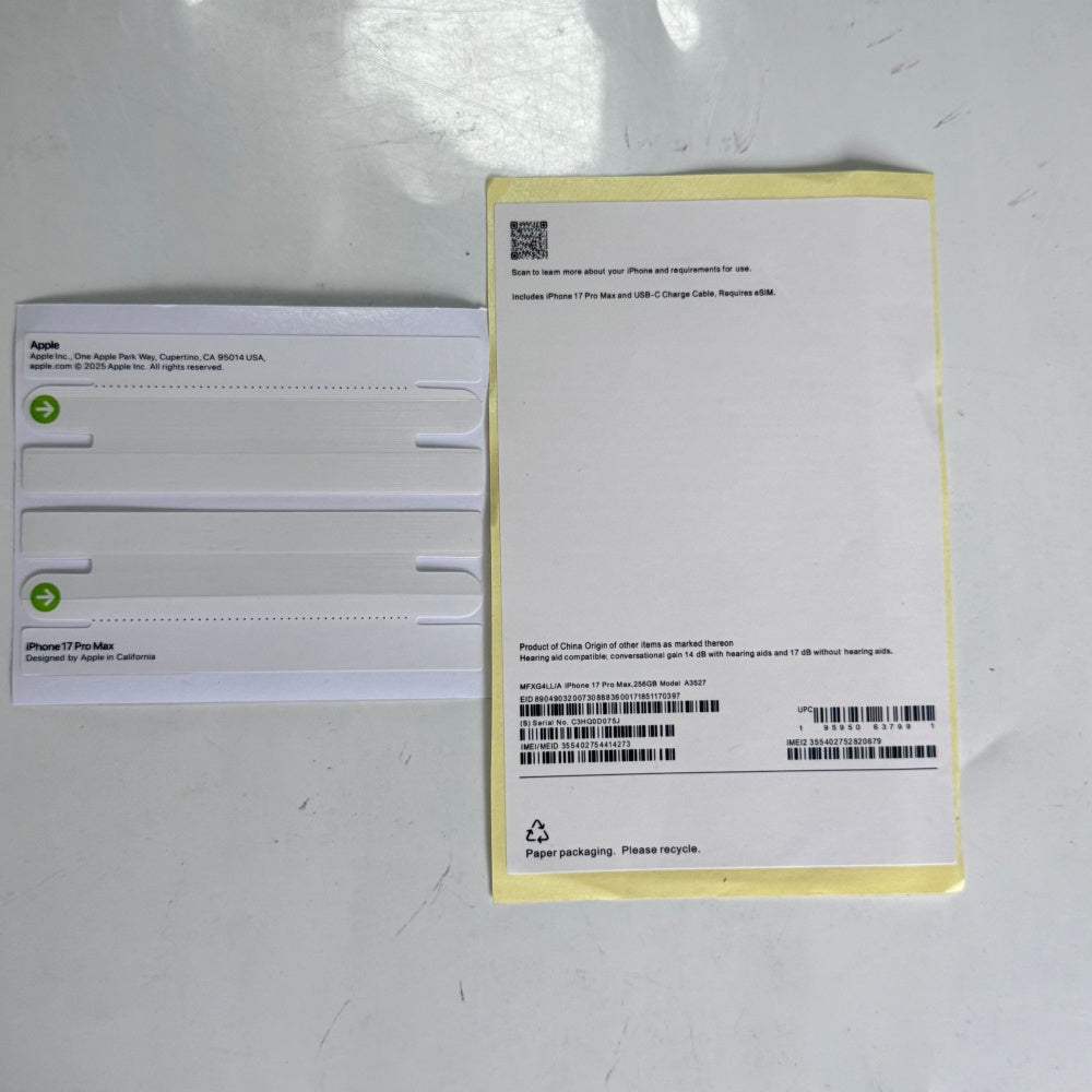 Empty Retail Packing Box for iPhone 17 Pro ,17 Promax