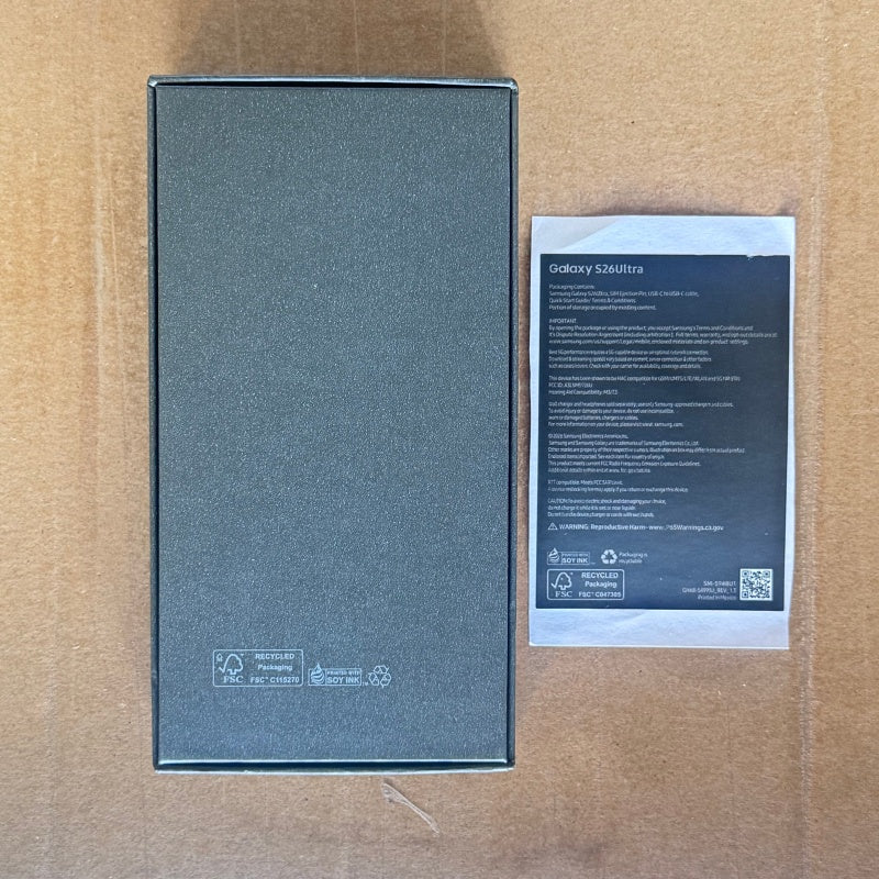 Empty Phone Packing Box for Samsung Galaxy S26 Ultra Plus